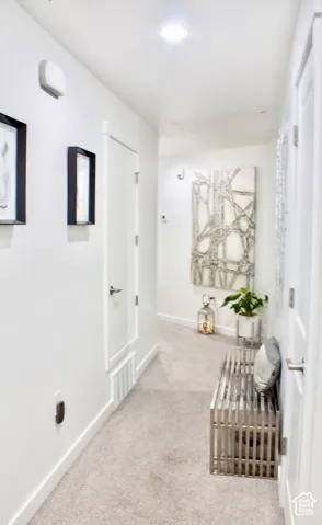 White walls with recessed lighting