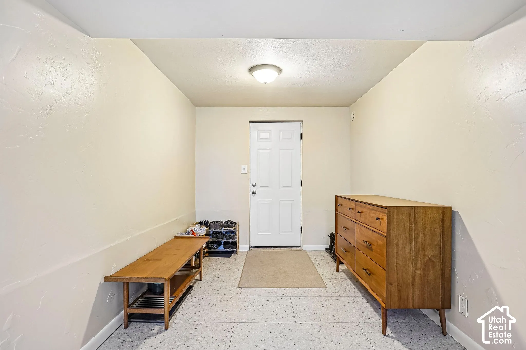 Tile flooring with a light-toned finish