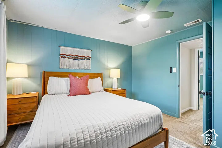 Accent wall with vertical paneling