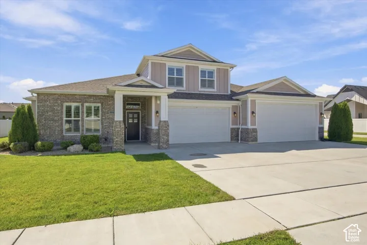 Brick Rambler w/ attached 4 car garage