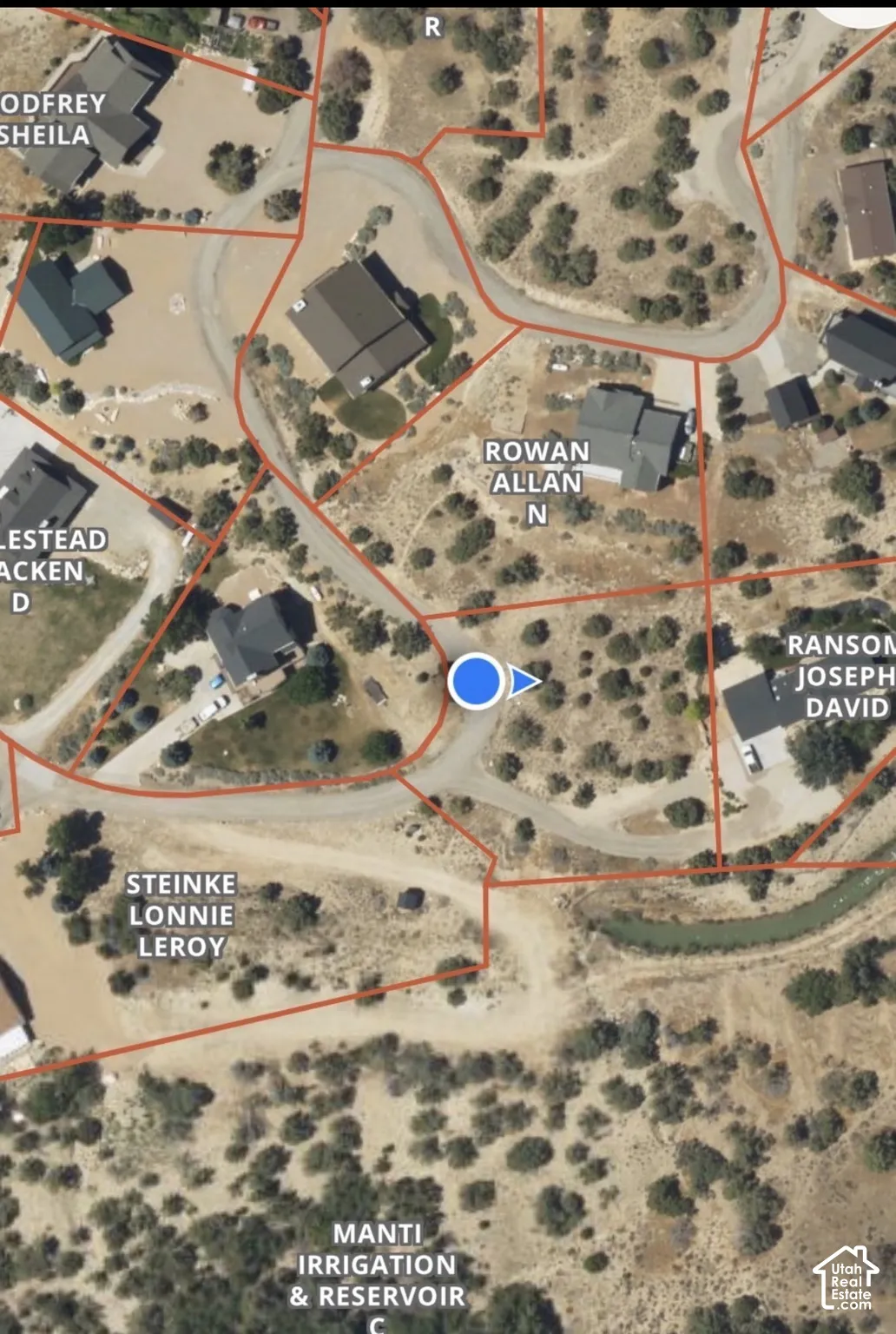 Property Parcel Map. Displaying individual property boundaries and owner details within a specified area