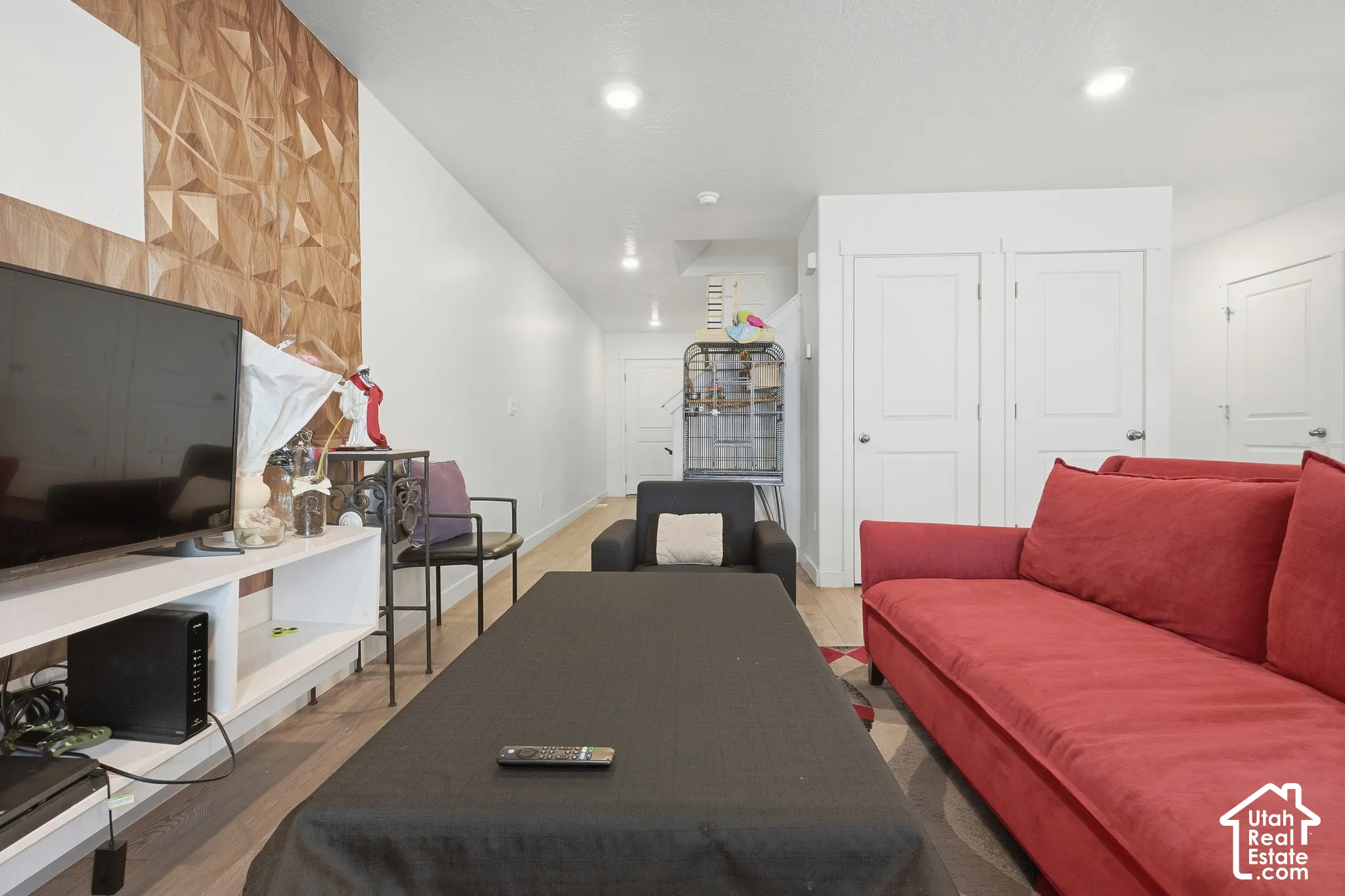 Wood-finish flooring throughout