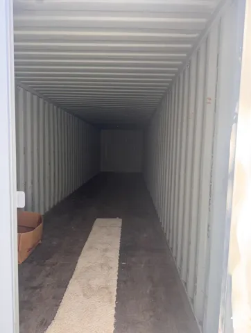 Corrugated metal interior walls and ceiling