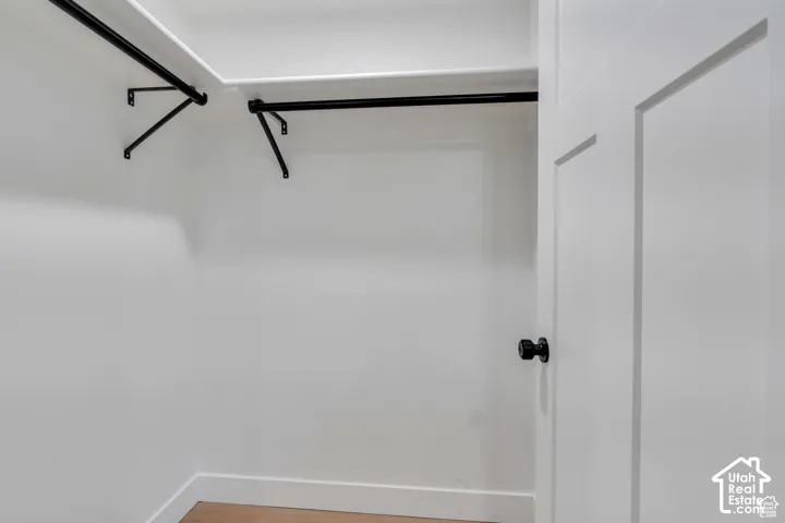 White paneled interior door with matte black hardware