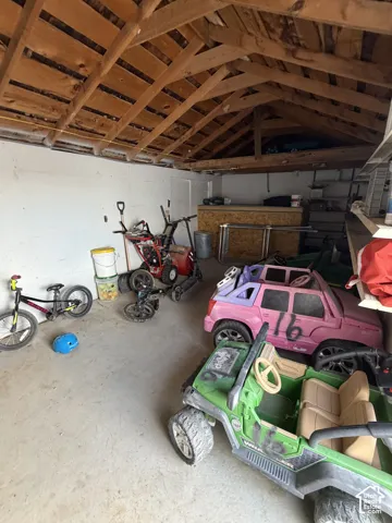 Storage shed off the deck