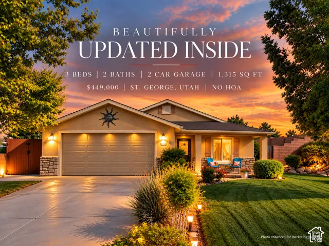 Real Estate Listing. Presenting property specifications including bedrooms, bathrooms, square footage, and price