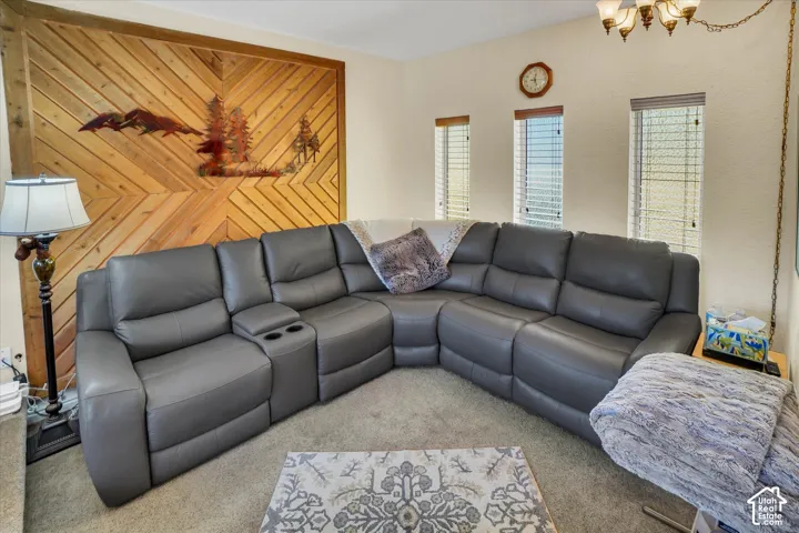 Architectural wood panel wall accent