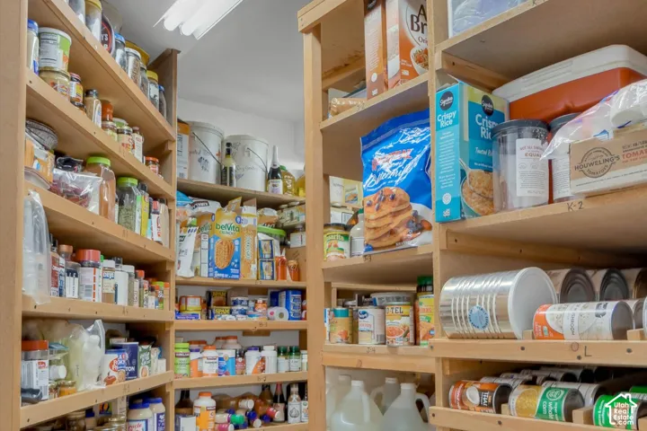 Front row of Food Storage room
