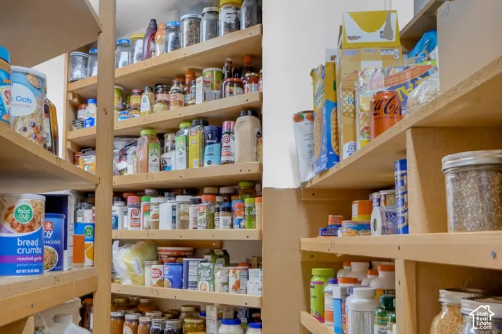 Back row of Food Storage room