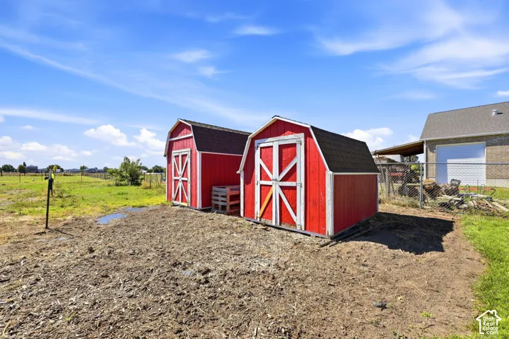 Sheds included