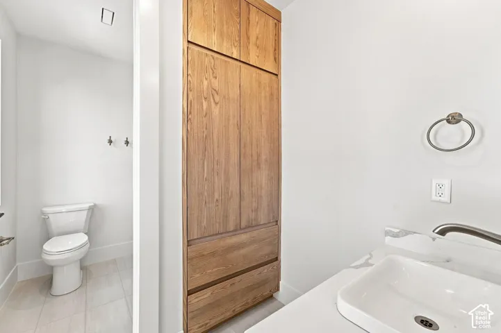 White porcelain toilet