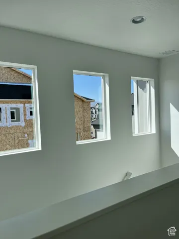 Recessed lighting fixtures illuminate the space