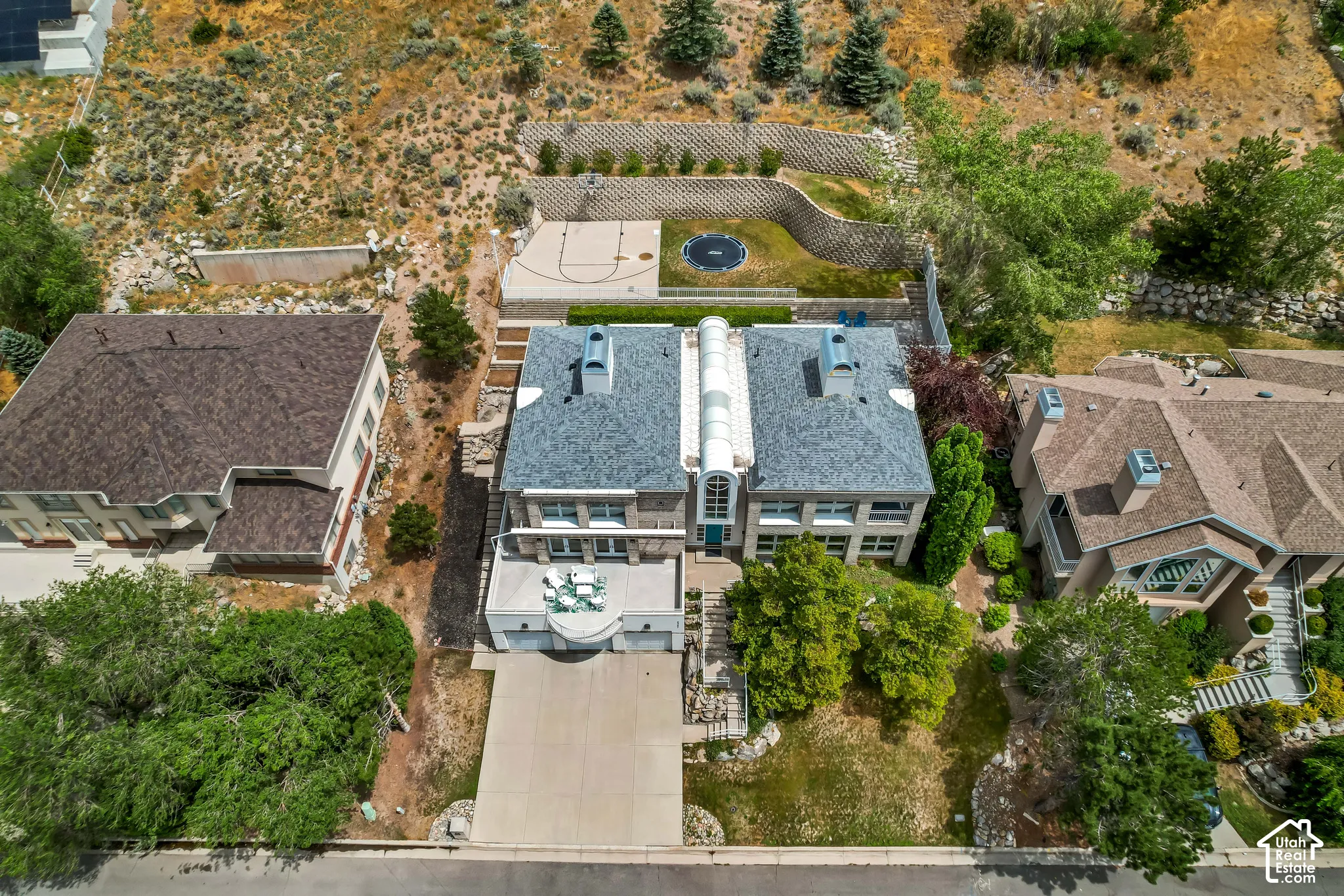 Aerial views of entire property