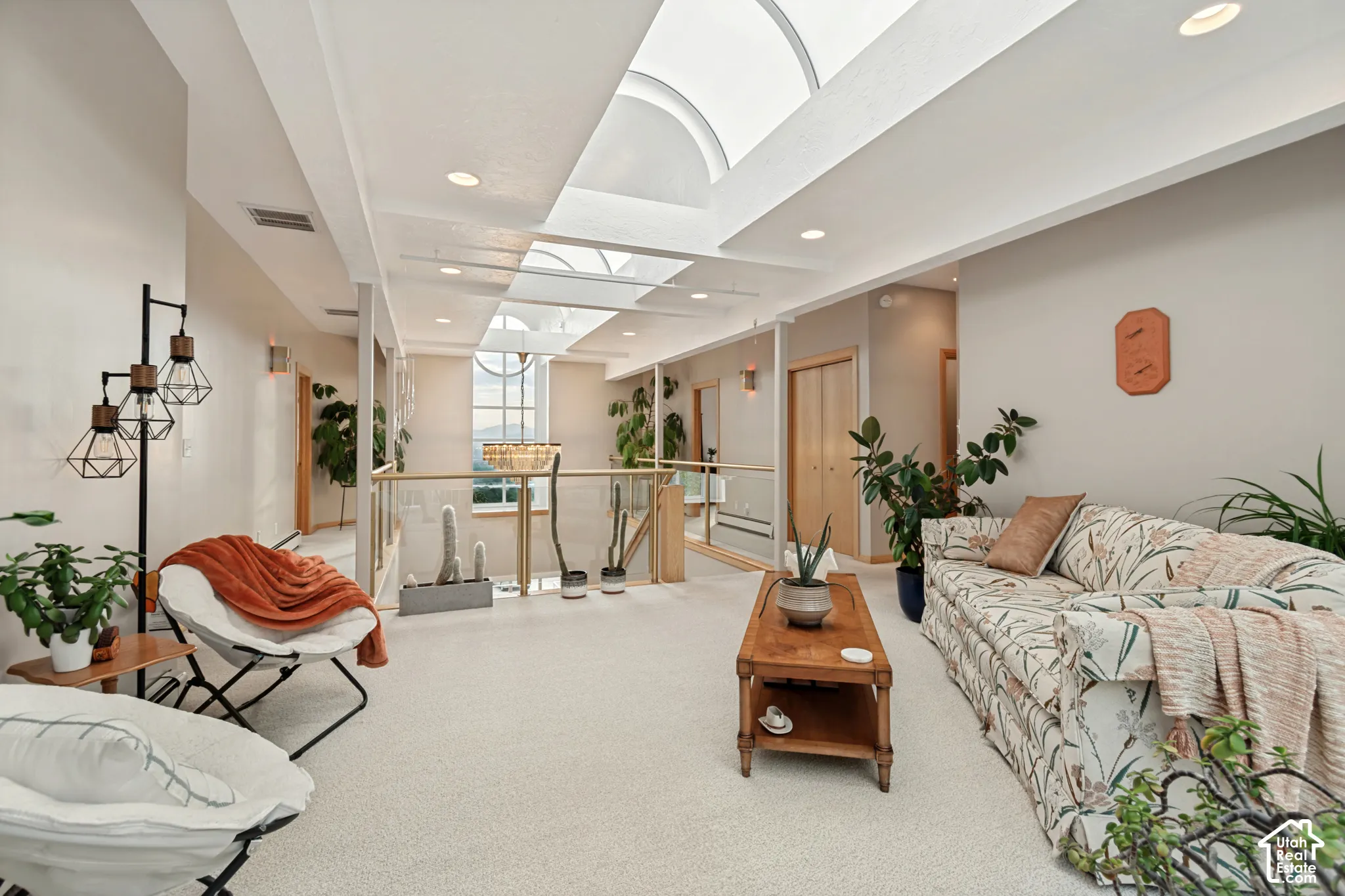 Loft at top of stairs in atrium