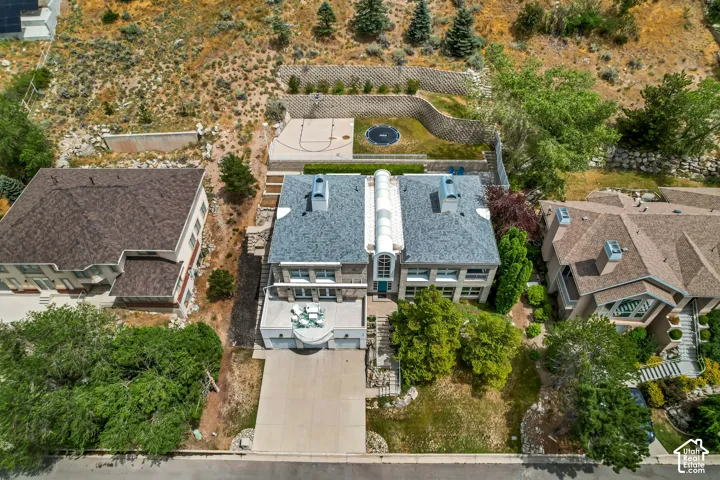 Aerial views of entire property