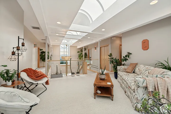 Loft at top of stairs in atrium