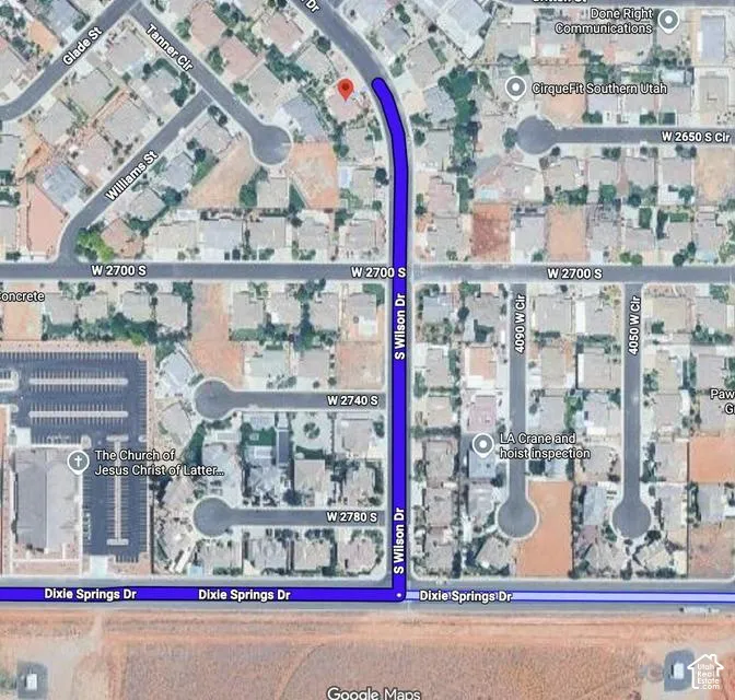 Satellite Map. Illustrating the street layout and property locations within the identified geographical area