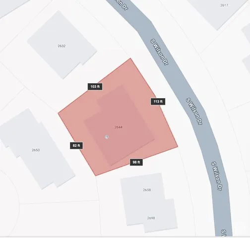 Property Map. Illustrating the property's parcel boundaries and surrounding structures