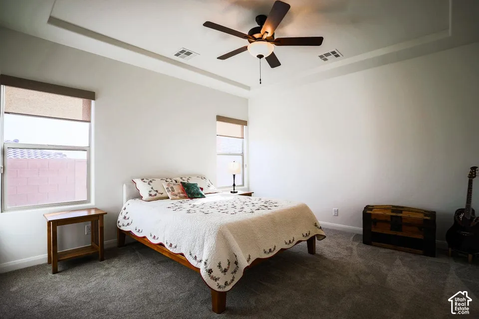 Tray ceiling with recessed lighting