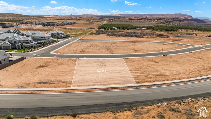 Level lot with established street frontage and curb