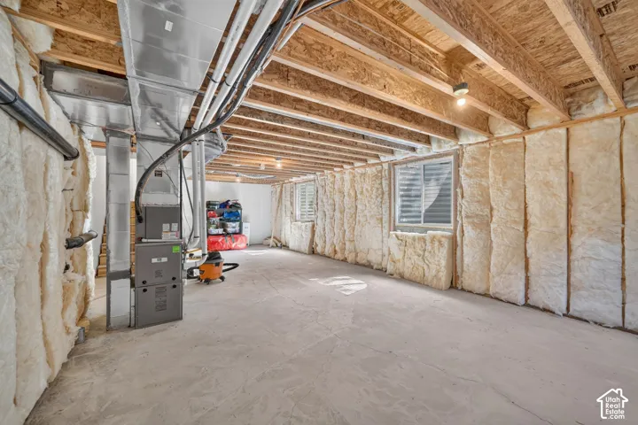 Unfinished basement space