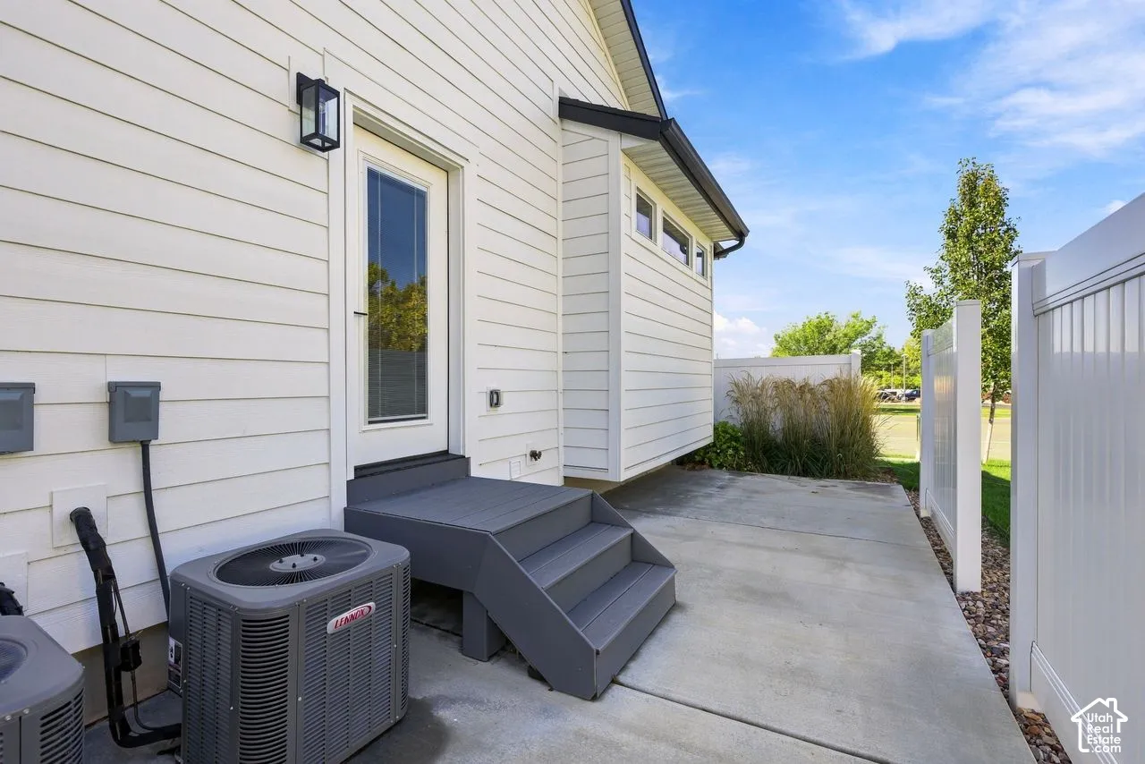 Private patio with amazing mountain view and direct access to a large grassy common area maintained by the HOA