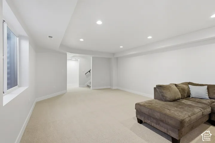 Lower level family room perfect for gatherings