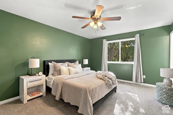 Ceiling fan with integrated lighting