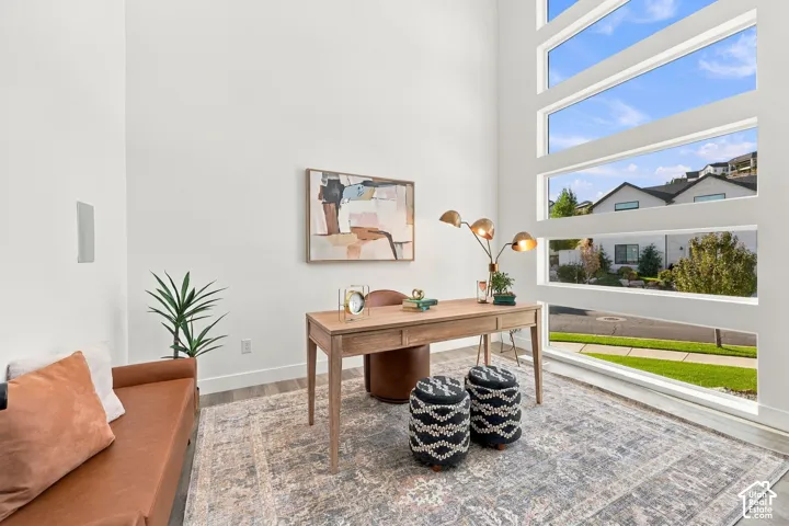 High ceilings complemented by expansive ribbon windows