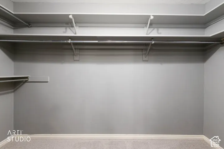 Built-in shelving and hanging rods for organizational solutions