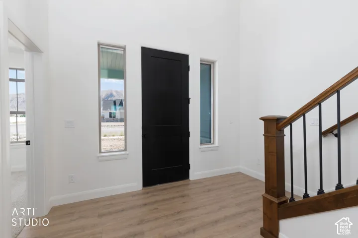 Double height foyer entrance