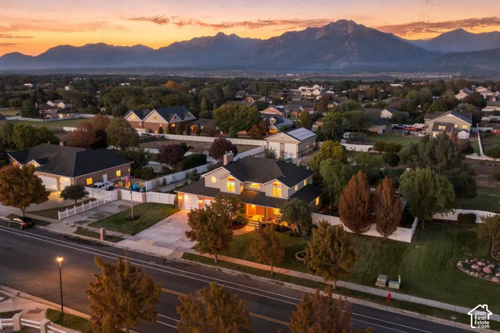 Mountain backdrop with established residential properties