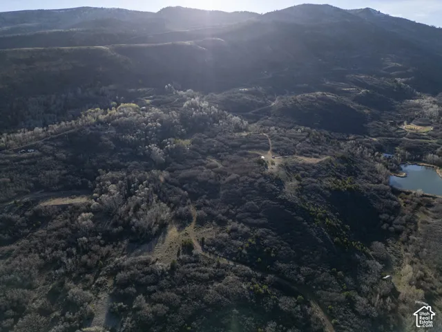 Expansive undeveloped land featuring natural terrain, distant mountains, and a body of water