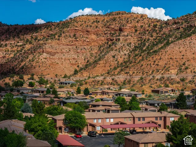 Birds eye view of the community and landscape