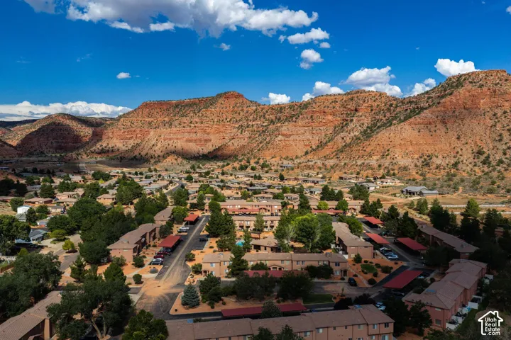 Birds eye view of the community and landscape