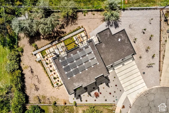 Roof-mounted solar panels