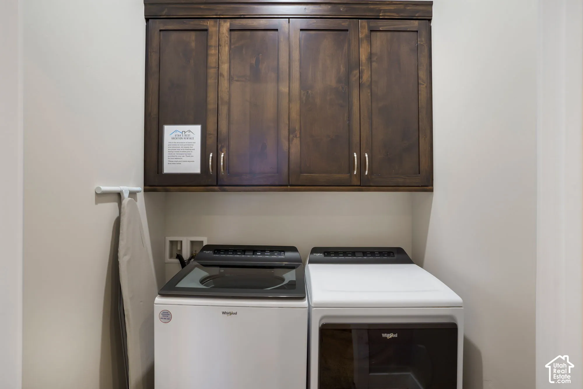 Built-in wood cabinetry with storage