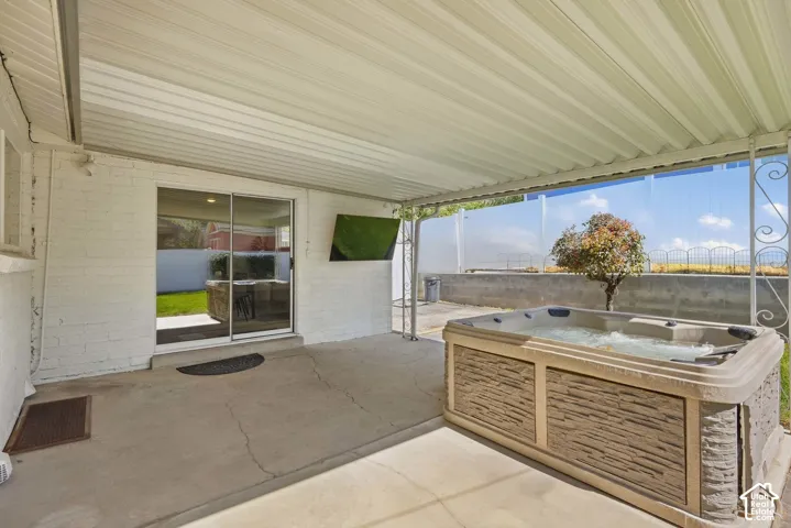 Whether it's a jacuzzi dip before work or after, your new retreat is waiting for you.  Big screen TV included!!