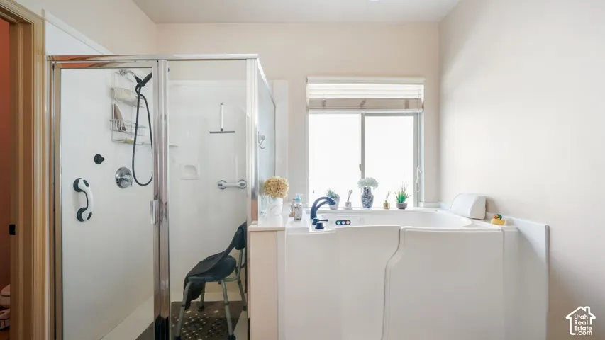 Master Suite with a $30k self-cleaning walk-in spa jacuzzi.