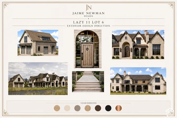Exterior Design Direction, Lazy 11 Lot 6. Visualizing the property's exterior elements and color palette