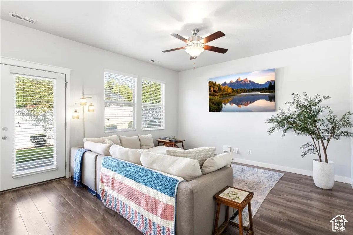 Wood-finish flooring throughout