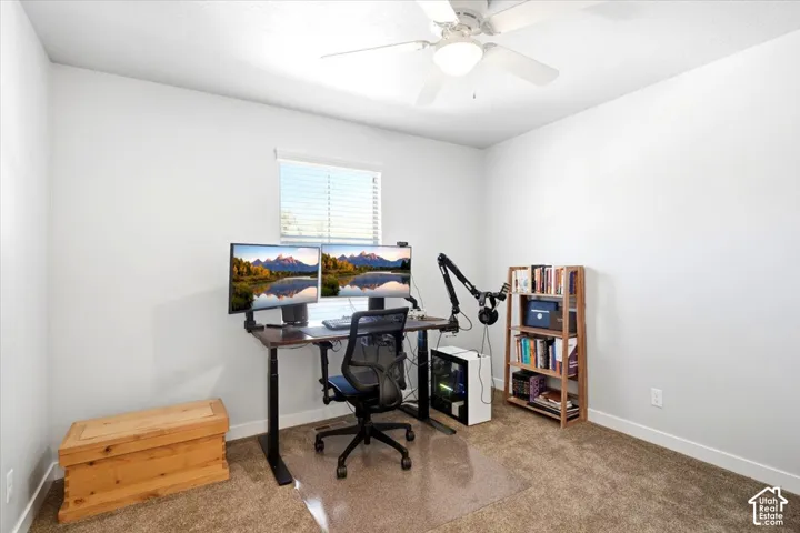 White walls with a single window featuring horizontal blinds