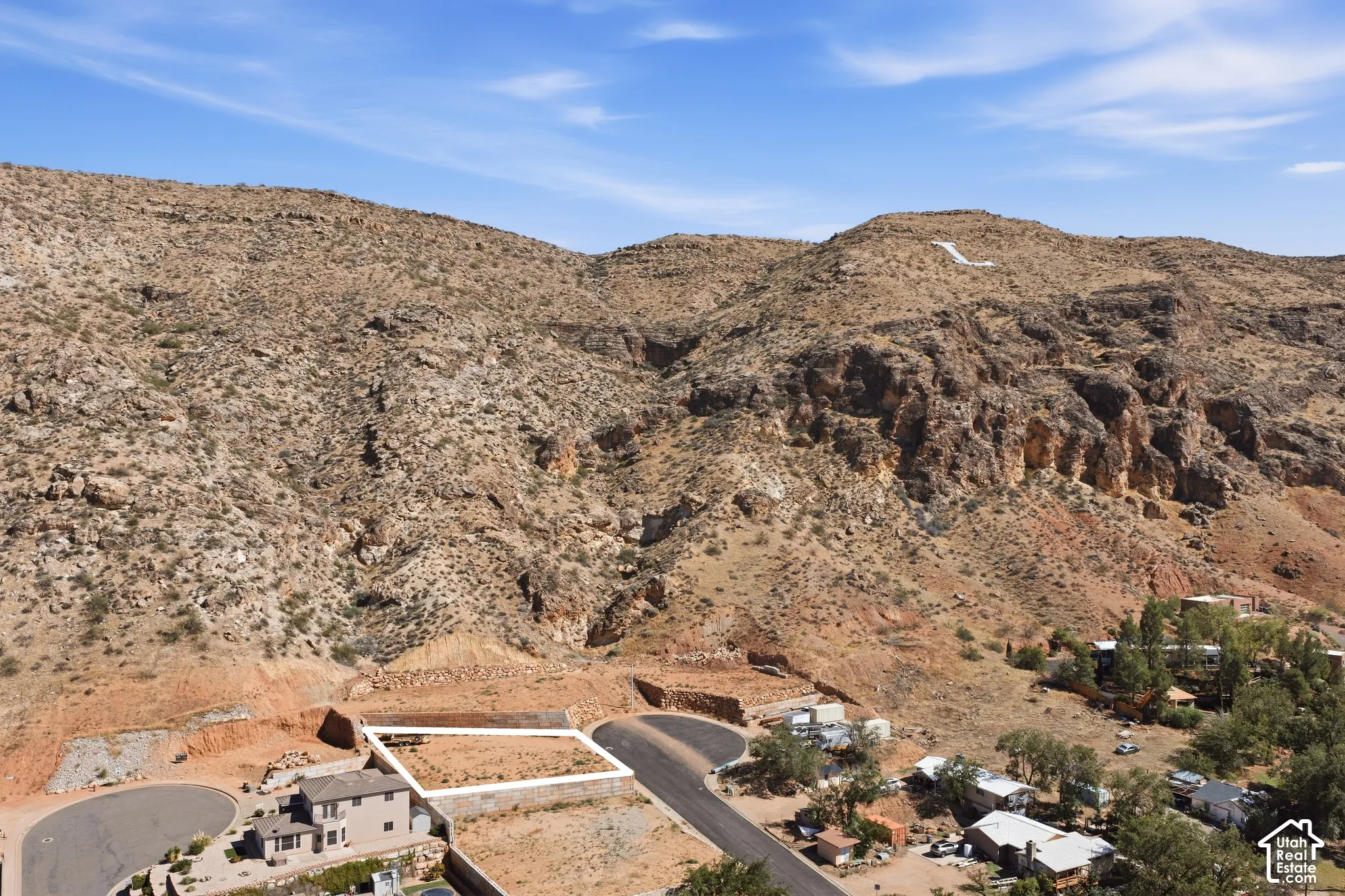 Mountainous terrain with natural rock formations