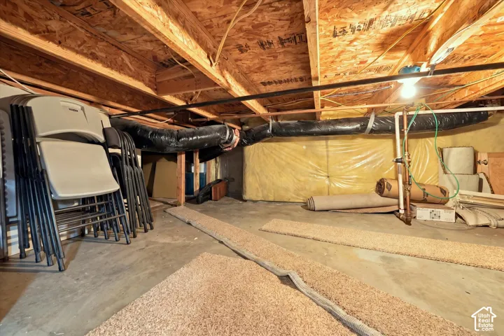 Storage space under house. Access off the fitness room.
