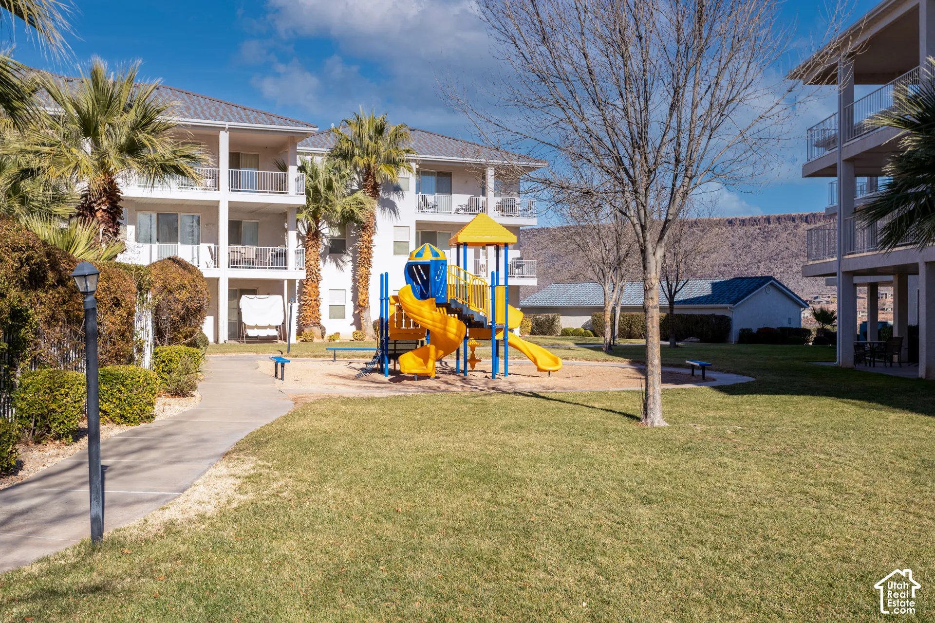 Community playground with multi-level structures, There are 3 more like it throughout the Resort.