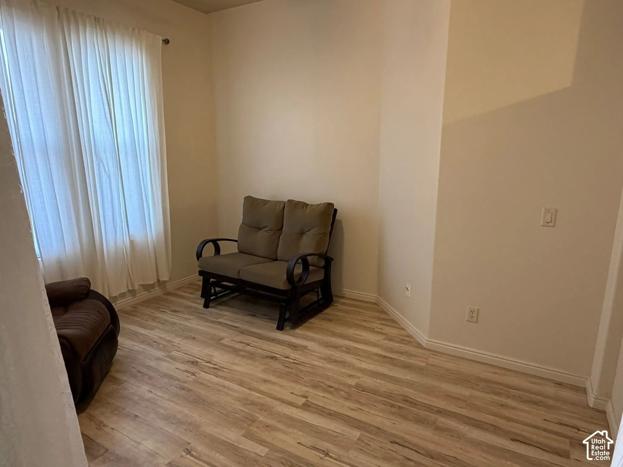 Wood-finish flooring throughout