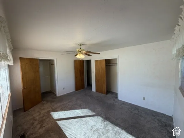 Master bedroom with 2 closets