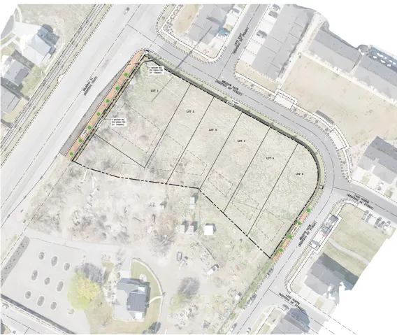 Survey Map. Illustrating lot divisions and street access for the property