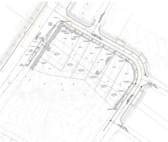 Site Plan. Illustrating property divisions and infrastructure elements for the property