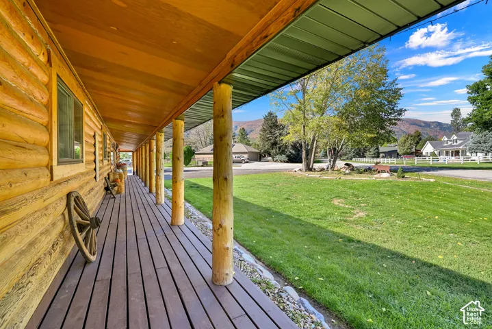 Yard views from covered patio